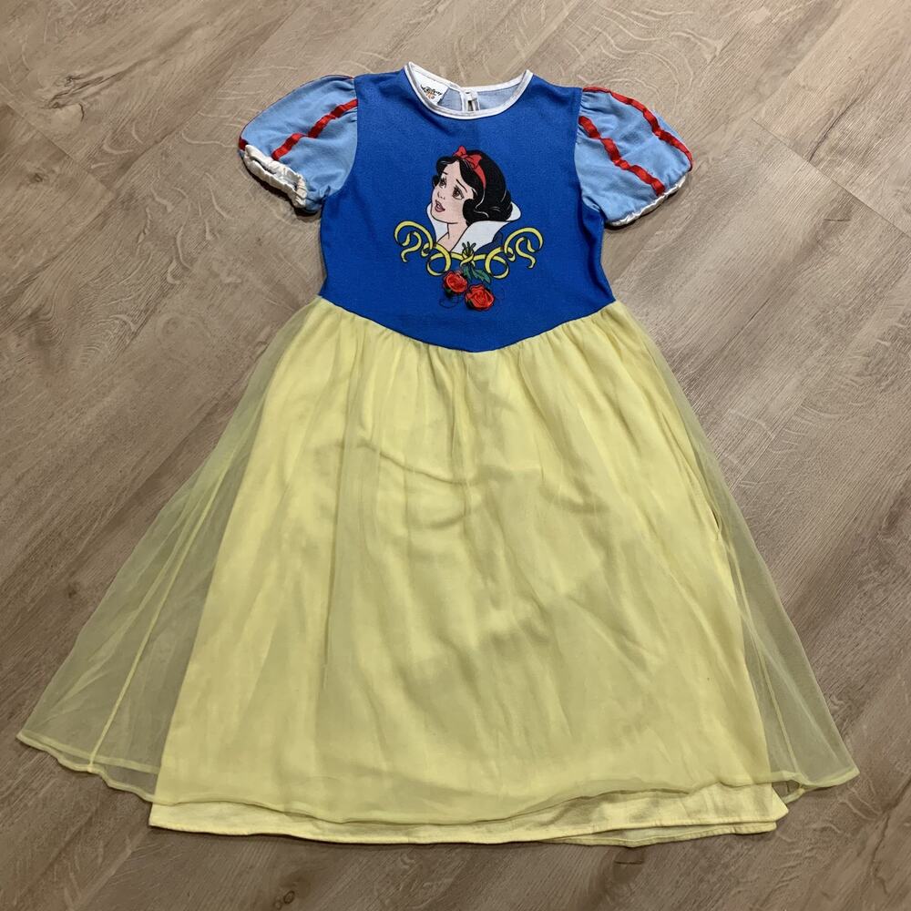 Vintage 90s Walt Disney World Snow White Dress Costume Kids Girls 5/6 Dress Up